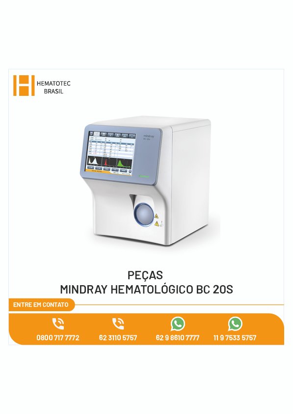 PECAS MINDRAY  HEMATOLÓGICO BC 20S